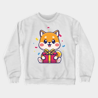 Cute Kawaii Cat with Gift Crewneck Sweatshirt